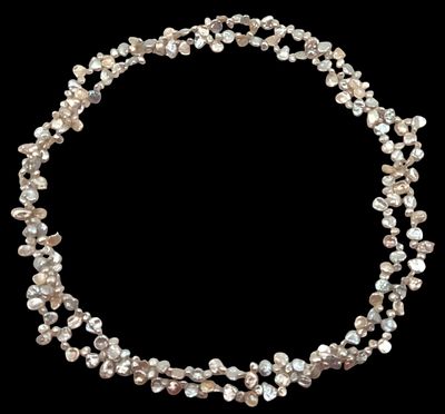 מחרוזת גדולה של פניני KESKI בארוקיות טבעיות, אורך 166 ס"מ