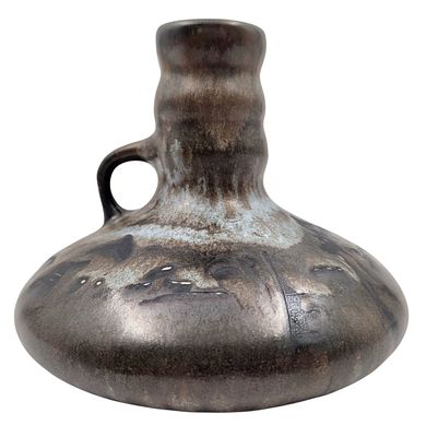 אגרטל "חרסה" "HARSA" קרמיקה ישראלית בעיצוב נחמיה עזז, חתום, גובה 12 ס"מ, קוטר 15 ס"מ.