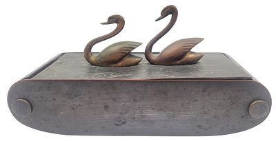 קופסת נחושת ופרספקס נדירה! "קליין קום" "KLEIN KOMM" ארץ ישראל (לפני קום המדינה), צידי הקופסא 