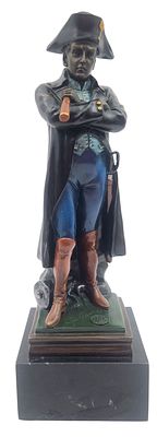 נפוליאון בונפרטה, אחרי אמיל גימן (1841-1907) After Emile Guillemin, פסל ברונזה מעוטר צביעת 