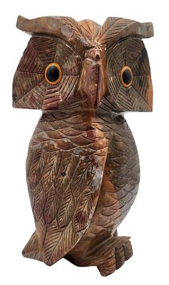 ינשוף, פסל גדול ומרשים מפוסל בשיש, גובה 32 ס"מ