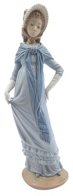 נערה עם כובע פורצלן NAO, חתום, גובה 32 ס"מ