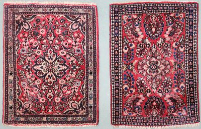 זוג שטיחים פרסים "המדן", צמר בעבודת-יד, כל אחד 80X60 ס"מ. 
פריט שביר או בגודל ו/או במשקל חריג 