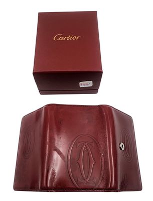 ארנק מפתחות CARTIER צרפת, בקופסה המקורית, פתוח 20X10 ס"מ