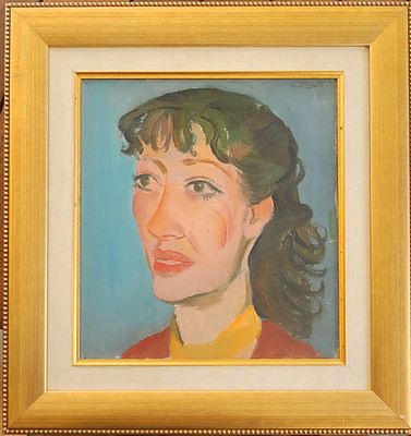 פול סיטרואן (1896-1983) PAUL CITROEN צרפת, פורטרט, שמן על בד, חתום, 37X34 ס"מ