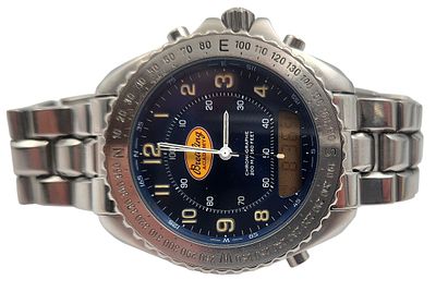שעון יד BREITLING שוויץ, דגם ACADEMY, כרונוגרף, מצב עבודה, קוטר 40 מ"מ. 
"בית המכירות אינו 