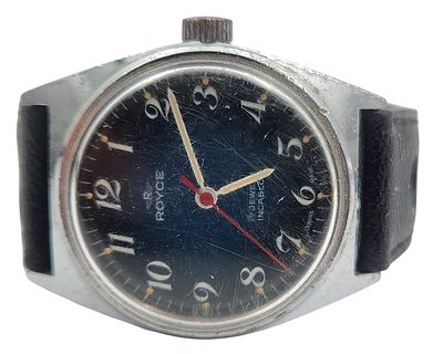 שעון יד ROYCE שוויץ, מכני, במצב עבודה, קוטר 30 מ"מ. 
"בית המכירות אינו מתחייב לתקינות של שעונים 