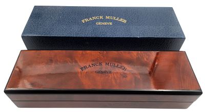 קופסה מקורית מפוארת מעץ לשעון FRANCK MULLER, אורך 27.5X8X5.5