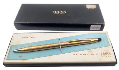 עט כדורי CROSS ארה"ב, מצופה זהב, בקופסה המקורית