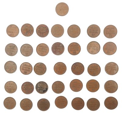 לוט 36 מטבעות 1 מיל 1946, מצבים שונים