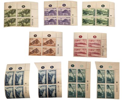 סדרת דואר אויר- 9 רביעיות, 1954