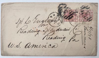 מעטפה מבוילת אנגליה 1878