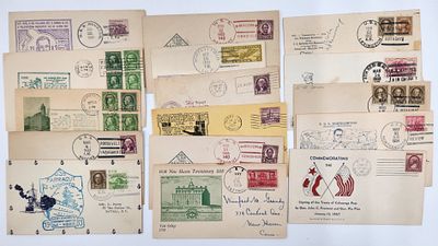 לוט 16מעטפות מבוילות ארצות הברית שנות ה 30