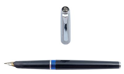 עט נובע PELIKAN SILVEXA גרמניה המערבית, ציפורן זהב 14K.