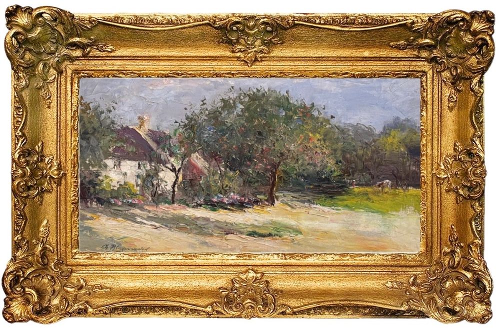 Благонравов Фёдор Петрович (1885-1961).Летний день в пригороде Парижа. Вторая треть ХХ века. 