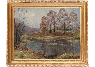 Ильин Константин Витальевич. "Ранняя осень", 1990 год. 
Холст, масло. 
После окончания в 