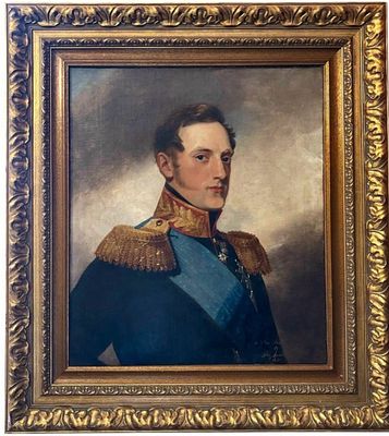 [Экспертиза ЦХЭ им. И.Е. Репина] Портрет Николая I (тип Доу). Российская империя, 1831 год. 
