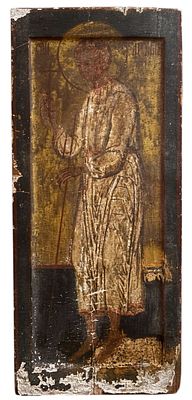 [Экспертиза МиАР] Икона Праведный Артемий Веркольский. Вторая половина XVII века (с записями и 