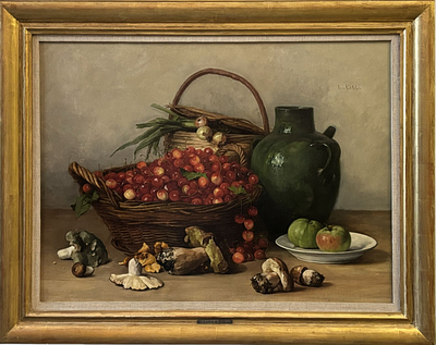 Ludwig Able (Людвиг Эйбл), (1842-1918). "Натюрморт с грибами". Конец 19 века. 
Холст, 