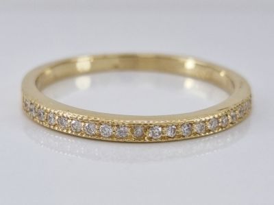 14K yellow gold ring Diamond bar weighing 0.2 carats in clean VS color Collection DEF Color 