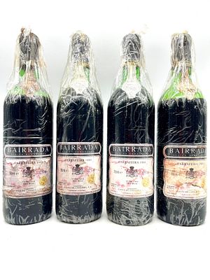 Wine Lot 4 Bottles of: Vinexport Caves de Coimbra S.A., Bairrada Garrafeira 1980 with original 