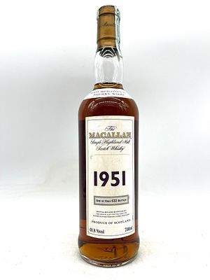 Whisky Macallan 1951 One Of Only 632 Bottles 70cl. 48,8%