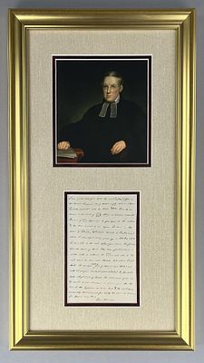 Edward Hincks (IRE 1792-1866) Signed Letter. Edward Hincks (Irish, 1792-1866), Assyriologist and 