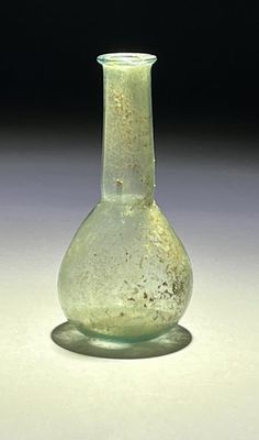Roman Glass Unguentarium 1st-3rd Century C.E. Ancient Roman Unguentarium, or small flask, pale 