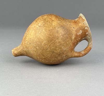 Ancient Holy Land Terracotta Iron Age Pitcher. Ancient Holy Land terracotta pitcher or juglet 
