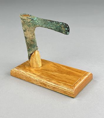 W. Asiatic Bronze Socketed Axe Head 13th-6th BCE. Ancient Western Asiatic bronze tubular 