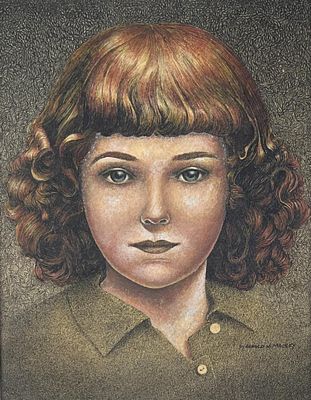 Donald W. Mackey (AM 1920-2000) Portrait Painting. Donald W. Mackey (American, 1920-2000) 