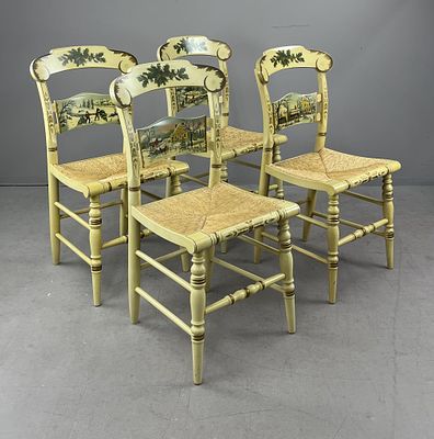 4 Hitchcock Limited Ed Christmas Chairs 1976-1979. Set of four L. Hitchcock (Riverton 