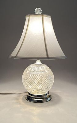 Waterford Cut Crystal Boudoir or Table Lamp. Waterford (Ireland) cut crystal double light 