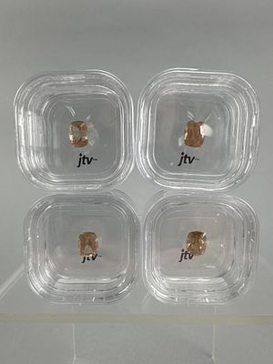 JTV Peach Sunstone Rectangular Cushion Stones. JTV SJC031 1.75 carat per stone. Quantity 4.