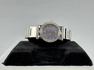 Movado Vizio Women's Diamond Bezel Watch. Model 92 36 828. Circa 2005-2010, approx. 50 diamonds 