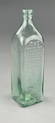 Old Bushmills Irish Whiskey Bottle Late 19th C. The Old Bushmills Distillery (established 1784 