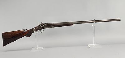 Neumann Bros 12ga SxS Shotgun, Twist Barrels. Neumann Brothers side-by-side 12-gauge shotgun 