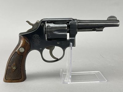 S&W M&P .38 Spl Revolver, 4" Barrel. Smith &amp; Wesson M&amp;P .38 Special revolver, serial 