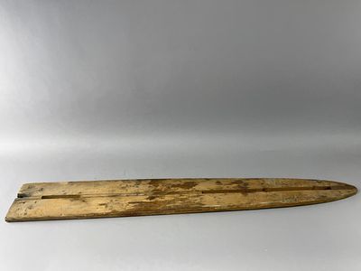 Wooden Pelt Stretcher. Wooden pelt stretcher measuring 53 inches in length. Consists of a 