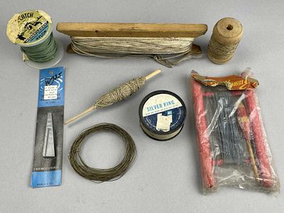 Fishing Line, Trotline, Floats & Accessories. This lot includes a variety of fishing-related 