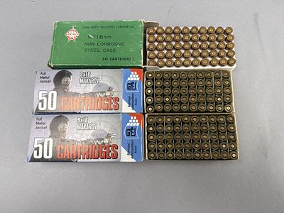 150 Rounds 9x18mm Makarov Ammo - Norinco & PPU. A lot containing 150 rounds of 9x18mm Makarov 