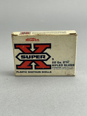 Western Super X 20ga 2 3/4in Rifled Slugs - 5ct. Western Super X 20-gauge rifled slug shotgun 