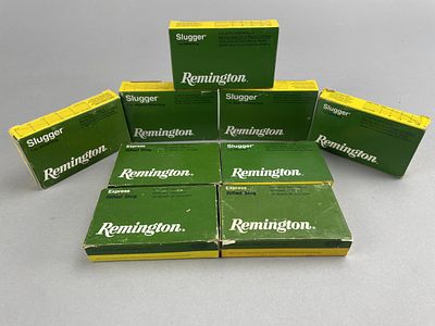 9 Boxes Remington 12ga 2 3/4 Slugs, 45 Rounds. Nine boxes of Remington Slugger 12-gauge 2 