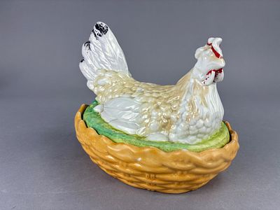 Staffordshire "Hen-on-Nest" Tureen, c. 1840 S 254. Staffordshire "Hen on Nest" Tureen, c. 1840 