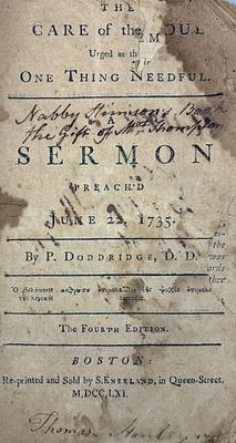 1761 Colonial America Sermon Pamphlet. Colonial America Great Awakening sermon pamphlet, Phillip 