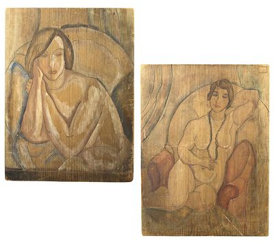 Flora Schofield (AM, 1871-1960) Painted Wood Block. Flora Itwin Schofield (also known as Flora 