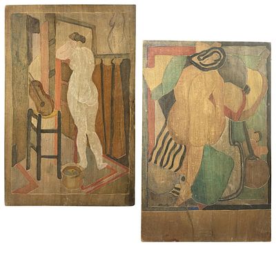 Flora Schofield (AM, 1871-1960) Painted Wood Block. Flora Itwin Schofield (also known as Flora 