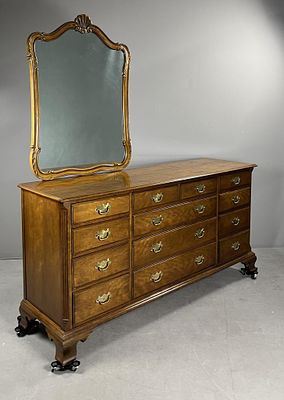 Kindel Belvedere 13 Drawer Cherry Dresser w Mirror. Kindel Furniture Company (Grand Rapids 