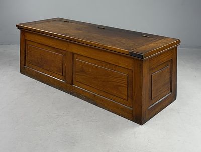 Antique Frame & Panel Blanket Chest Bench. Antique blanket chest bench, hand-made frame and 