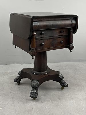 American Empire Revival Drop Leaf Side Table. Briggs Antique Company (Richmond, Virginia) 